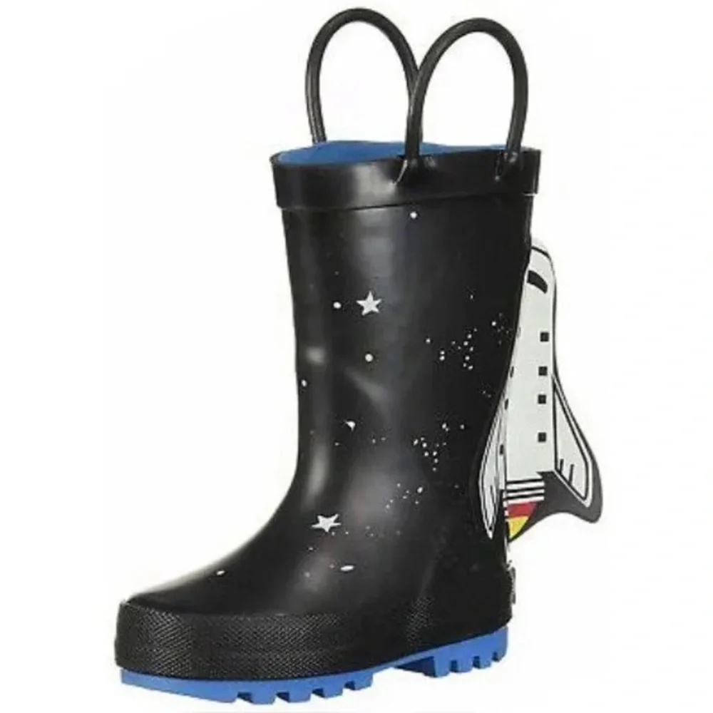 NEW! Carter’s Rain Boots 4-D Space Rocket Shoes size 4